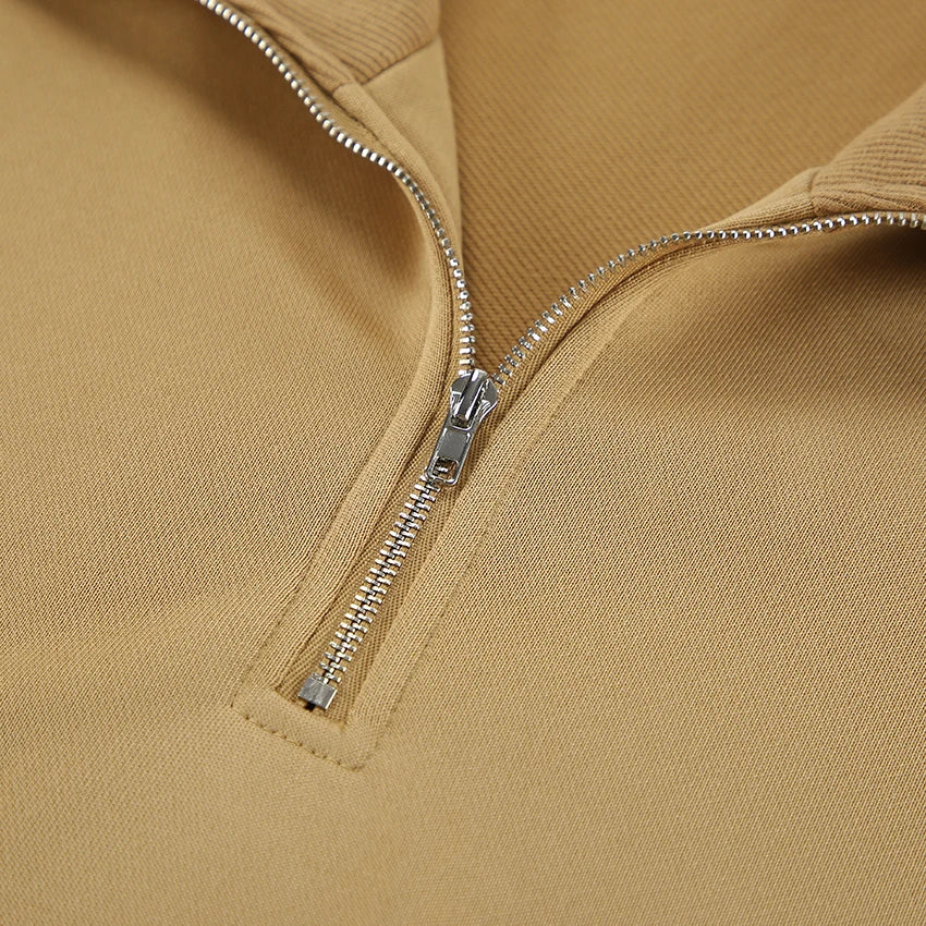 Pullovers- Oversized Half-Zip Sweatshirt Casual Pullover- - IndioGear.com