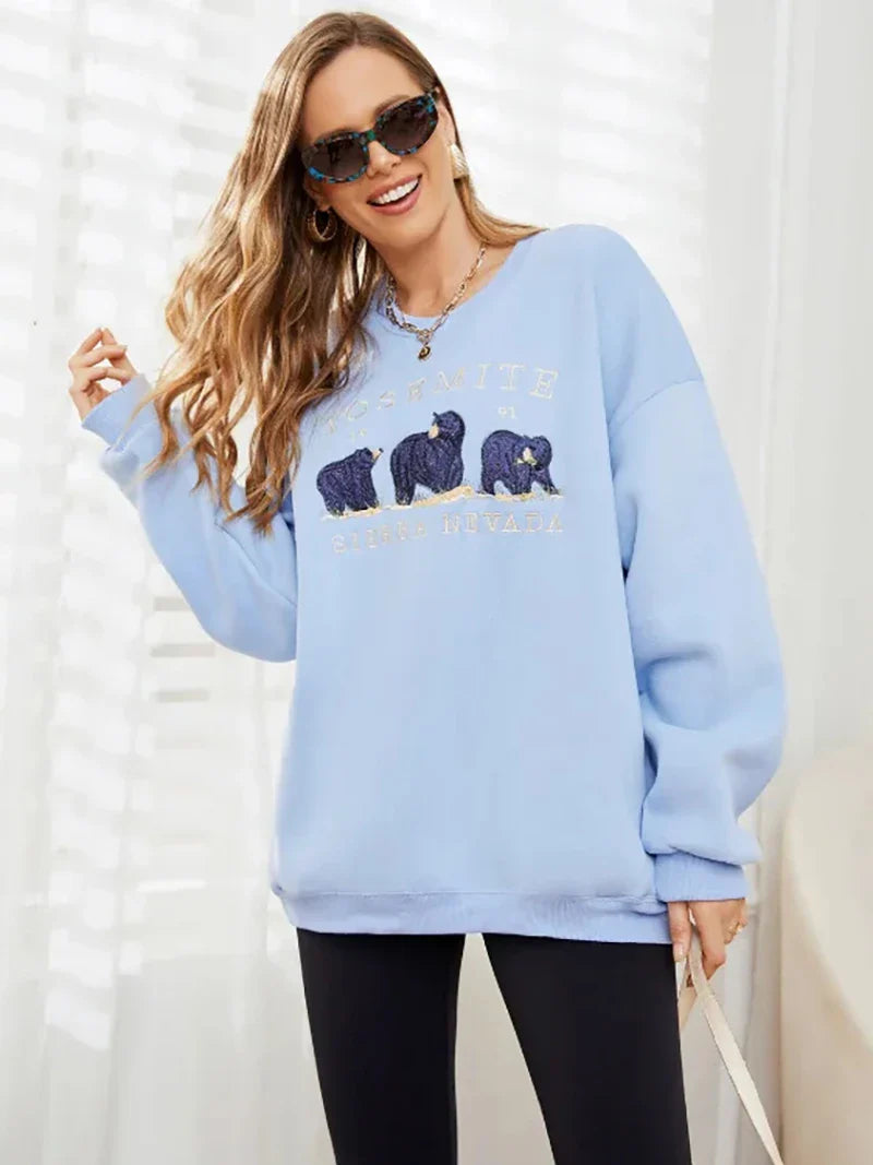 Pullovers Sweatshirts- Casual Bear Encounter Sweater- - IndioGear.com