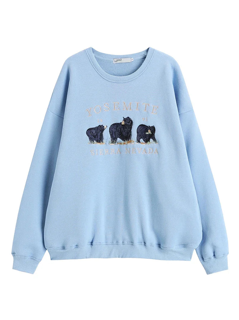 Pullovers Sweatshirts- Casual Bear Encounter Sweater- - IndioGear.com