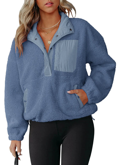 Pullovers- Winter Fleece Sweatshirt Plush Pullover- - IndioGear.com