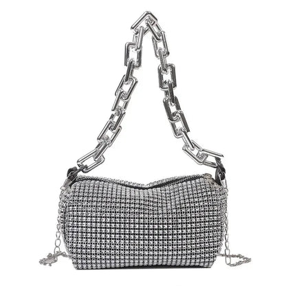 Purses- Rhinestone Sparkle Crossbody Purse for Evening Parties- - IndioGear Fashion and Gear