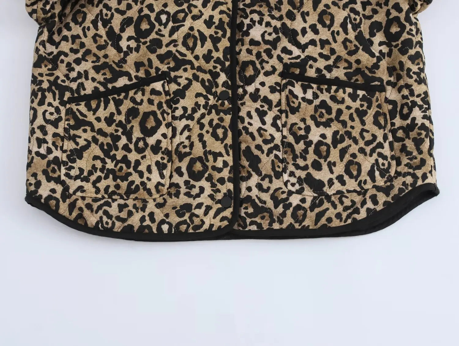 Quilted Jackets- Essential Fall Leopard Print Quilted Jacket- - IndioGear.com