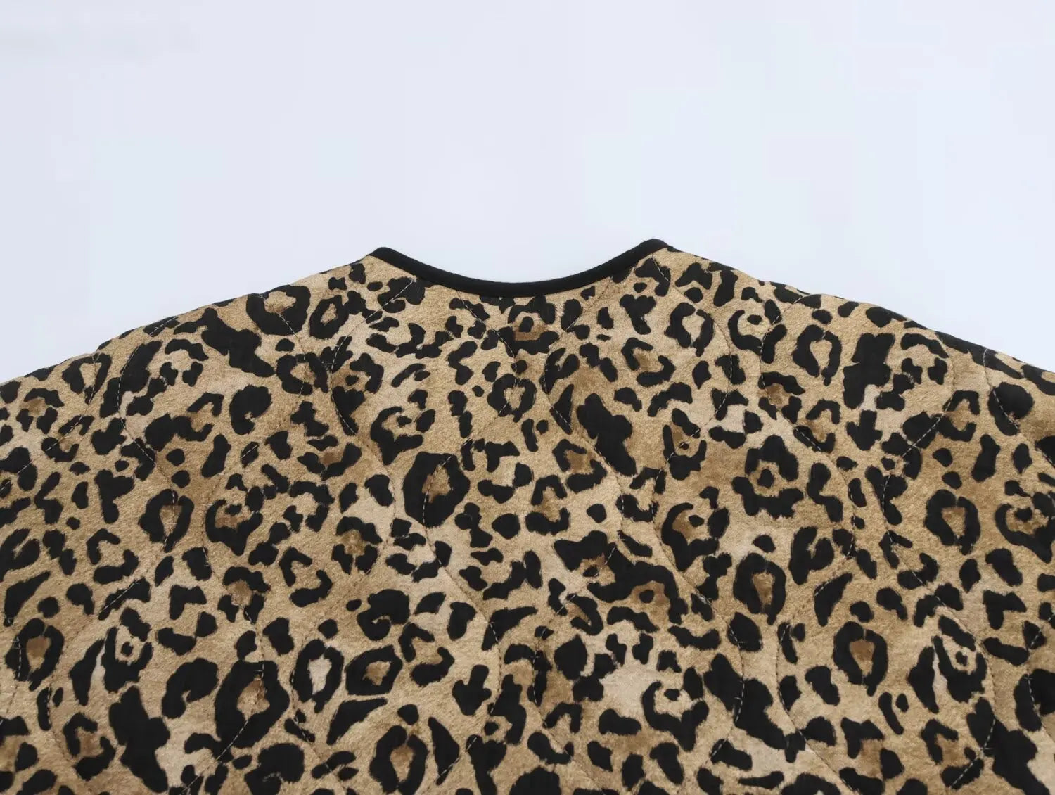 Quilted Jackets- Essential Fall Leopard Print Quilted Jacket- - IndioGear.com