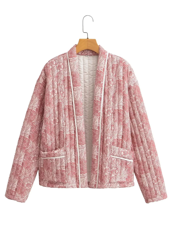 Quilted Jackets- Mandaring Quilted Floral Jacket- - IndioGear.com