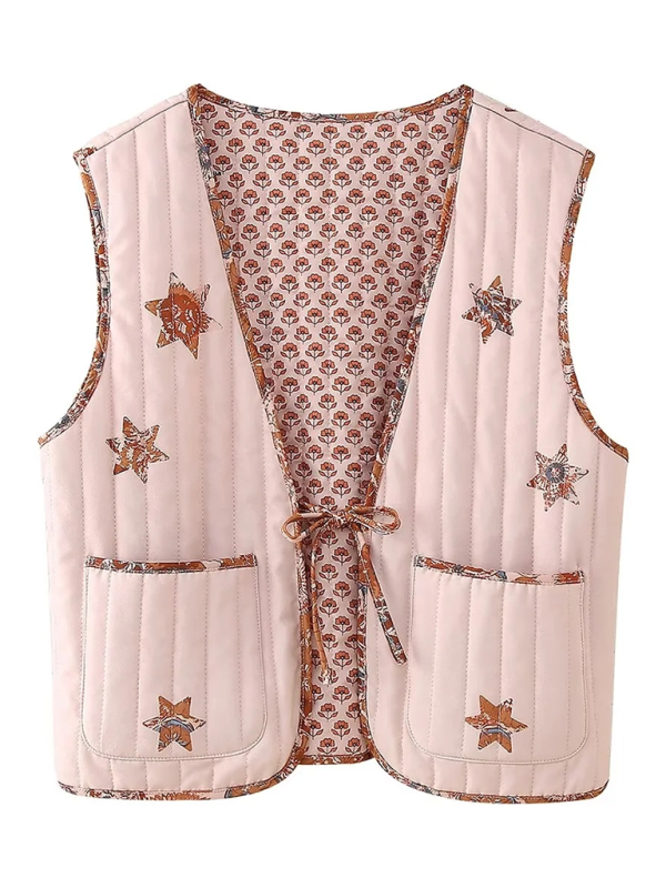 Quilted Vests- Versatile Floral Quilted Vest- - IndioGear.com