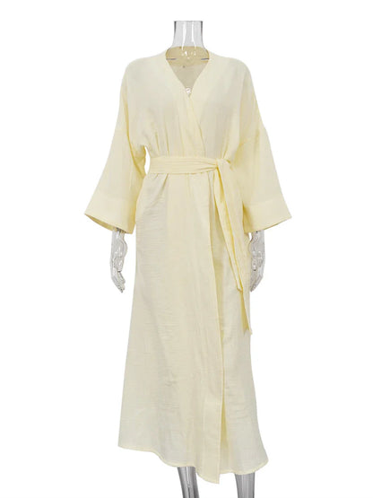 Robes - Cotton Robe for Lounging Essential Home Wear