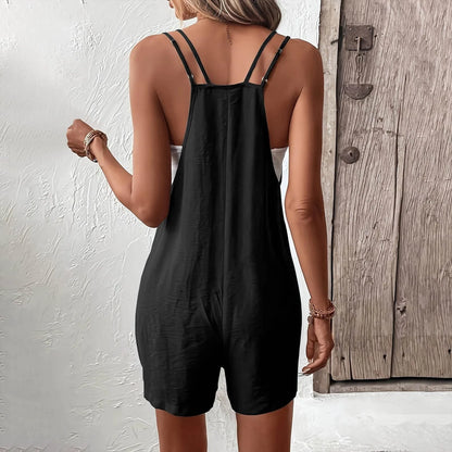 Rompers- Essential Summer Lounger Playsuit Casual Romper- - IndioGear Women Clothing