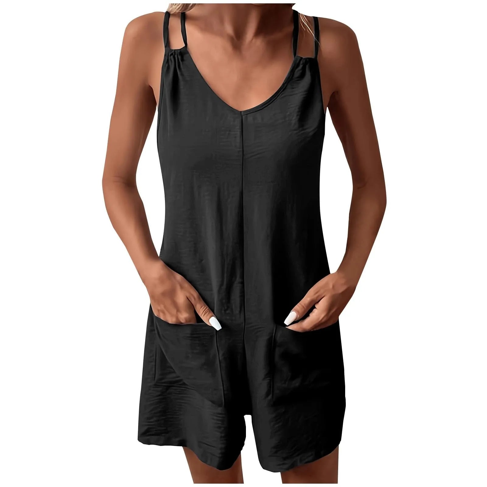 Rompers- Essential Summer Lounger Playsuit Casual Romper- - IndioGear Women Clothing