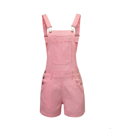 Rompers- Summer Essentials Rompers - Denim Bib Short Overalls- - IndioGear.com