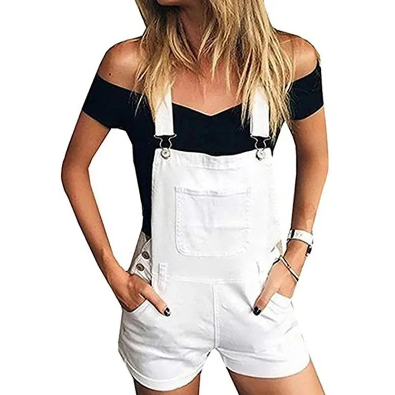 Rompers- Summer Essentials Rompers - Denim Bib Short Overalls- - IndioGear.com