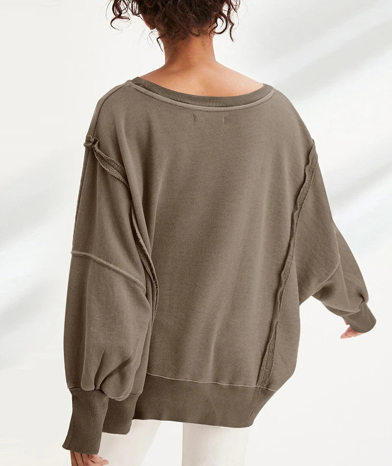 Sweatshirts- 100% Cotton Oversized Sweatshirts- - IndioGear.com