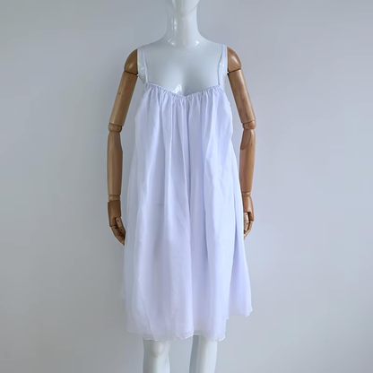 Women Flowy White Dress