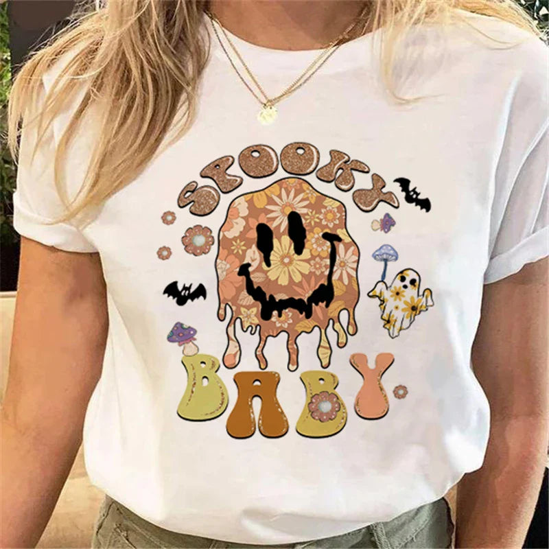 T-Shirts- Women's Halloween Graphic Tee Collection- - IndioGear.com