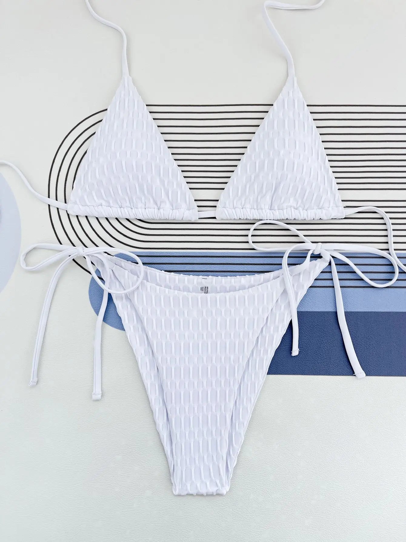 Swimwear- Women's Contrast Binding Swimsuit - Sparkle String Bikini- - IndioGear.com