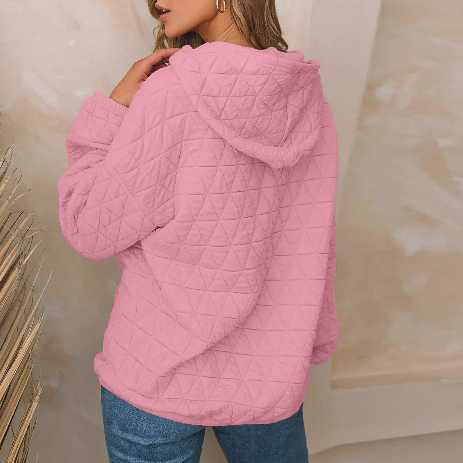 Sweatshirts- Sweatshirt Quilted Hoodie Kangaroo Pouch- - IndioGear.com