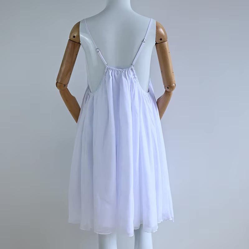 Women Flowy White Dress