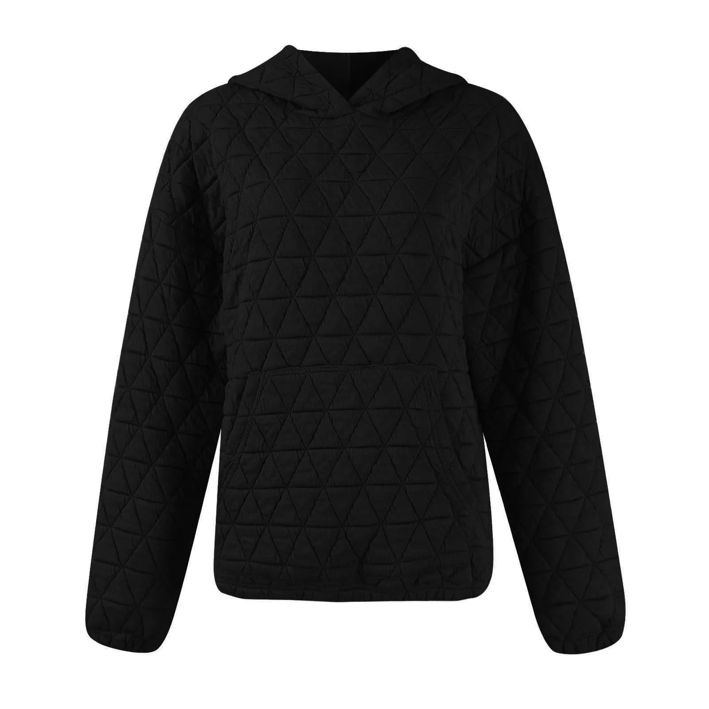 Sweatshirts- Sweatshirt Quilted Hoodie Kangaroo Pouch- - IndioGear.com