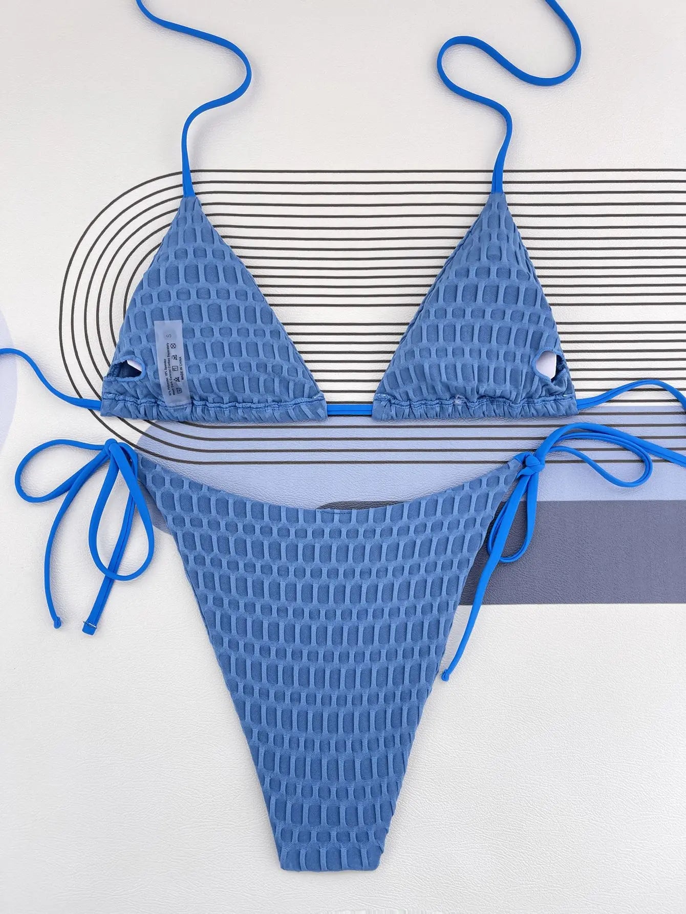 Swimwear- Women's Contrast Binding Swimsuit - Sparkle String Bikini- - IndioGear.com