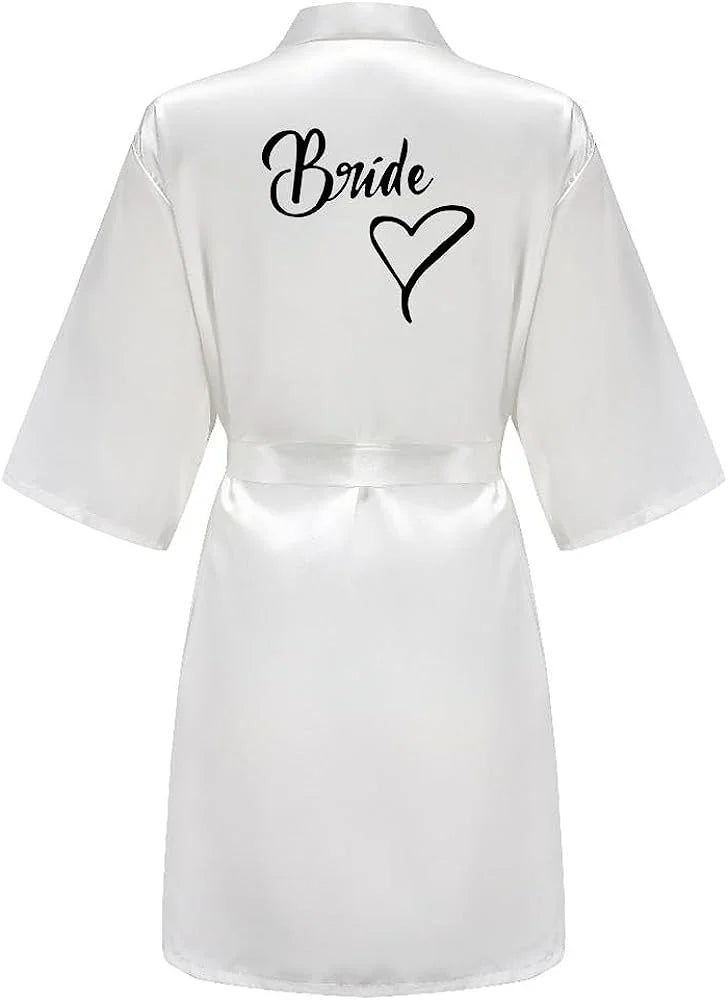 Bridal Shower Party- Custom Bride & Bridesmaid Team Robes- - IndioGear Women Clothing