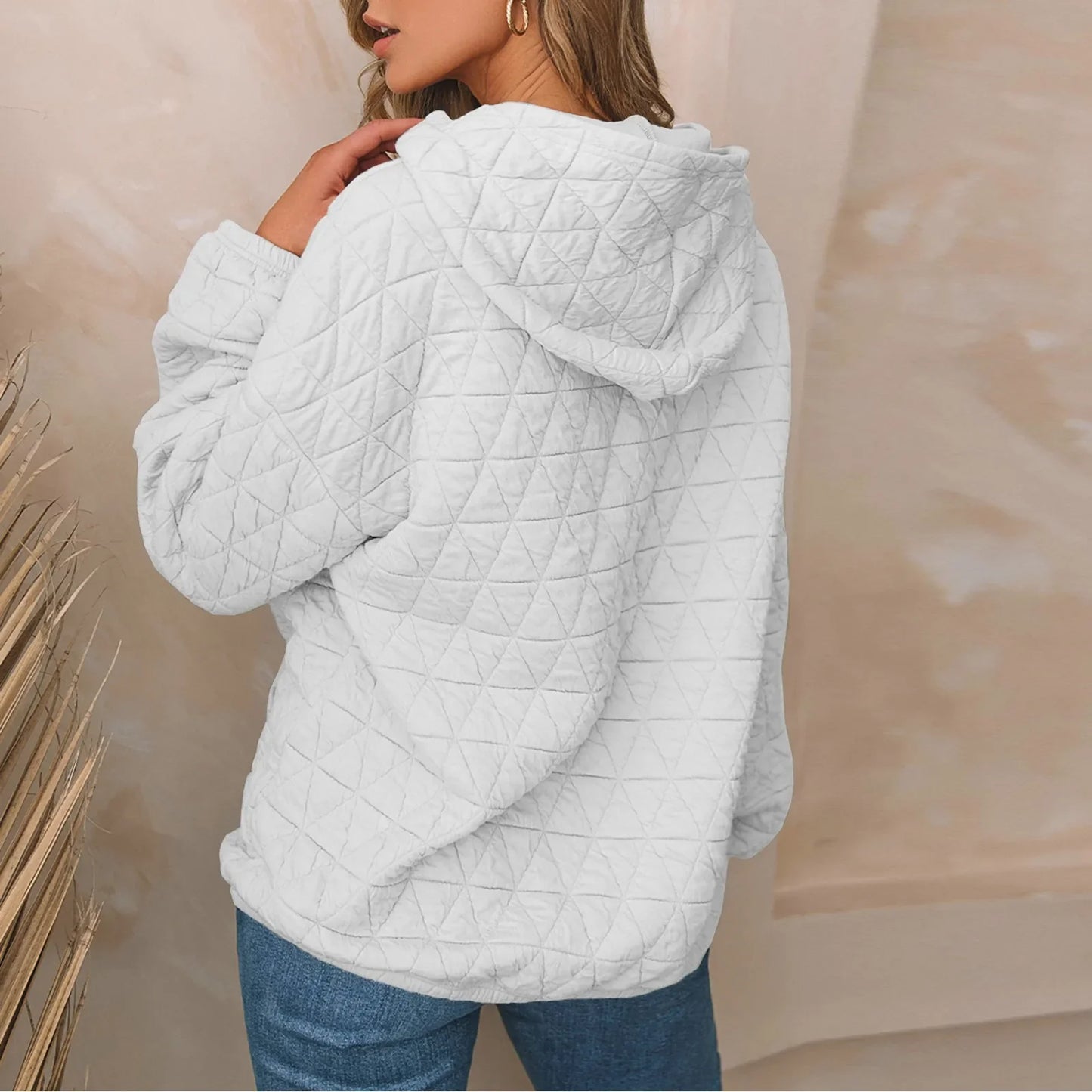 Sweatshirts- Sweatshirt Quilted Hoodie Kangaroo Pouch- - IndioGear.com