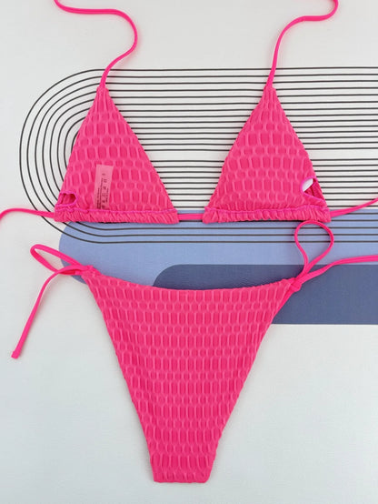 Swimwear- Women's Contrast Binding Swimsuit - Sparkle String Bikini- - IndioGear.com