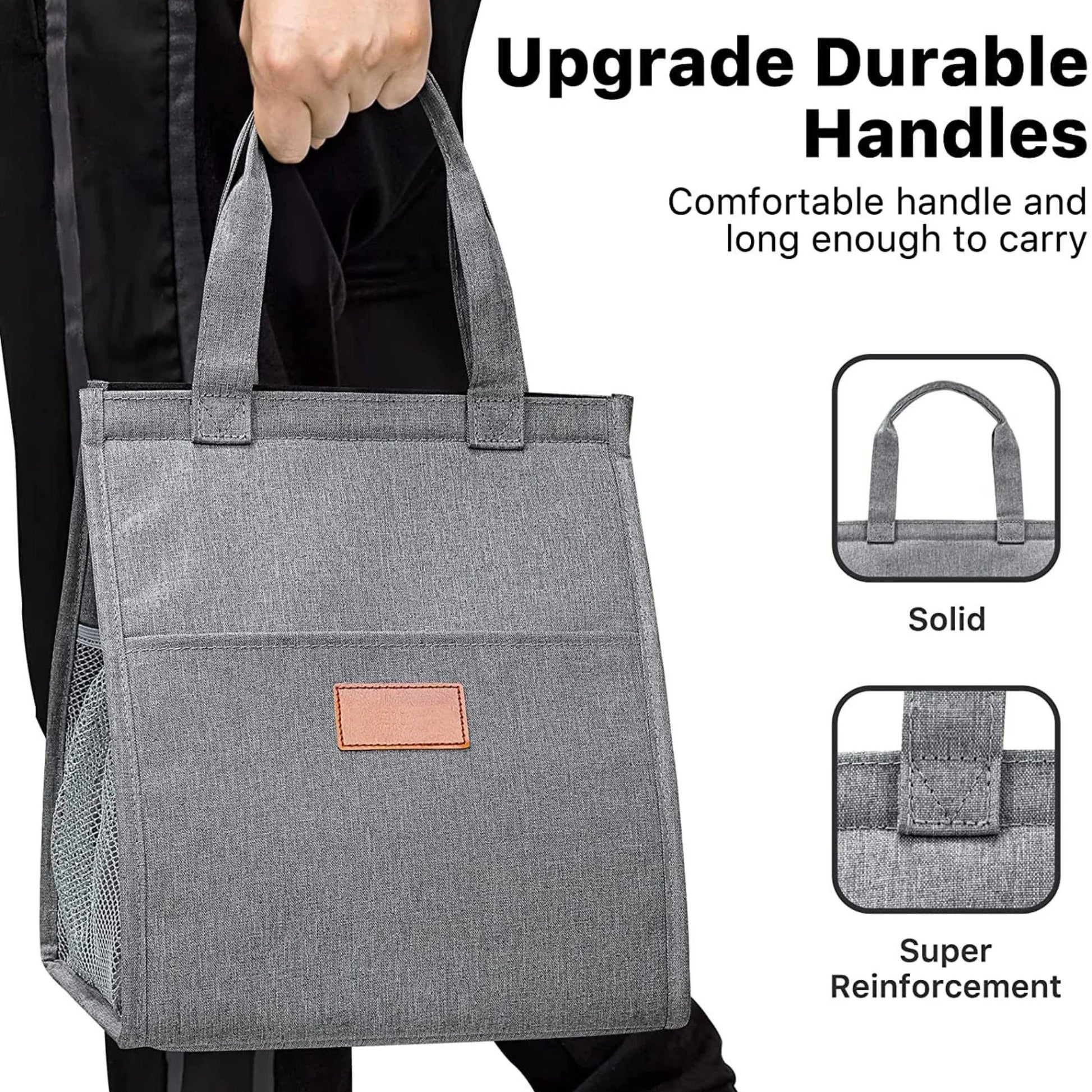 Insulated Tote Bags- UrbanEase Chic Insulated Lunch Tote- - IndioGear Women Clothing