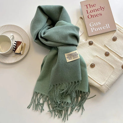 Scarfs- Faux Cashmere Pashmina Scarves Soft Scarf- Duck Green- IndioGear.com