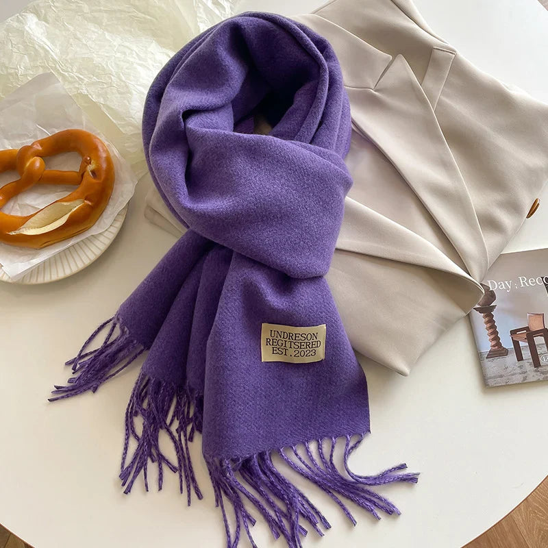 Scarfs- Faux Cashmere Pashmina Scarves Soft Scarf- Purple- IndioGear.com