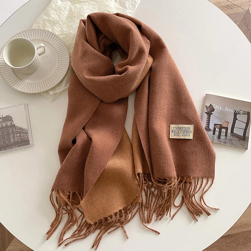 Scarfs- Faux Cashmere Pashmina Scarves Soft Scarf- Cinnamon Brandy- IndioGear.com