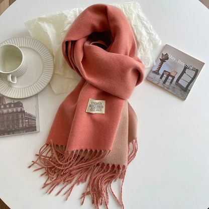 Scarfs- Faux Cashmere Pashmina Scarves Soft Scarf- Quite Coral- IndioGear.com