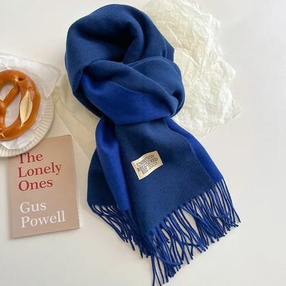 Scarfs- Faux Cashmere Pashmina Scarves Soft Scarf- Bavarian Blue- IndioGear.com