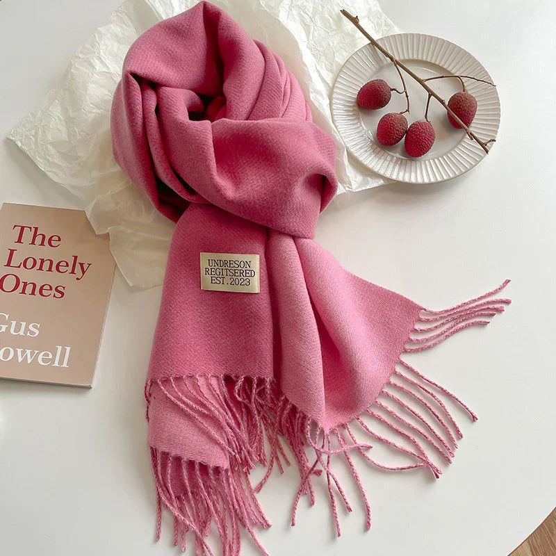 Scarfs- Faux Cashmere Pashmina Scarves Soft Scarf- Pink- IndioGear.com