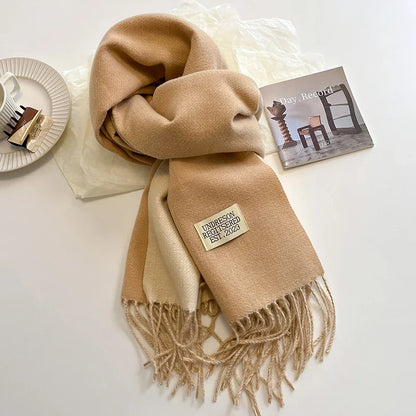 Scarfs- Faux Cashmere Pashmina Scarves Soft Scarf- Crème de Caramel- IndioGear.com