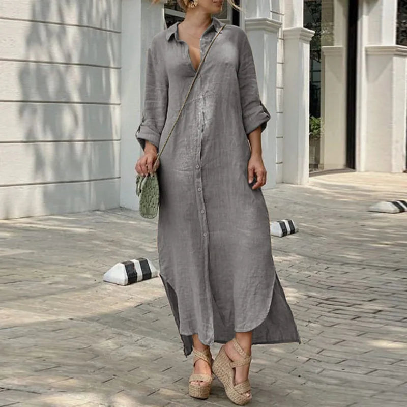 Robe midi à col parfaite pour un usage quotidien