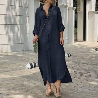 Robe midi à col parfaite pour un usage quotidien