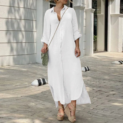 Robe midi à col parfaite pour un usage quotidien