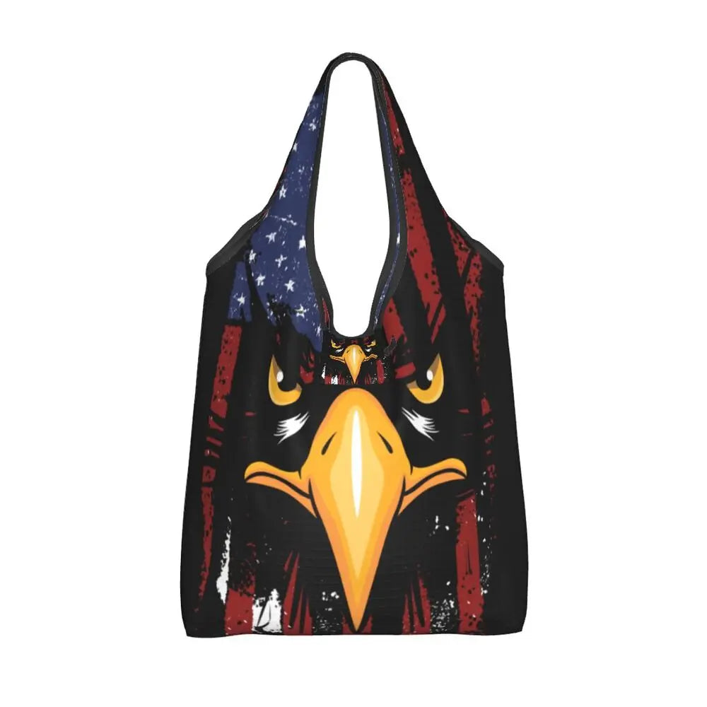 Shopping Bags- Shopping Bag for Every Patriotic Event - American Flag Handbag- - IndioGear Fashion and Gear