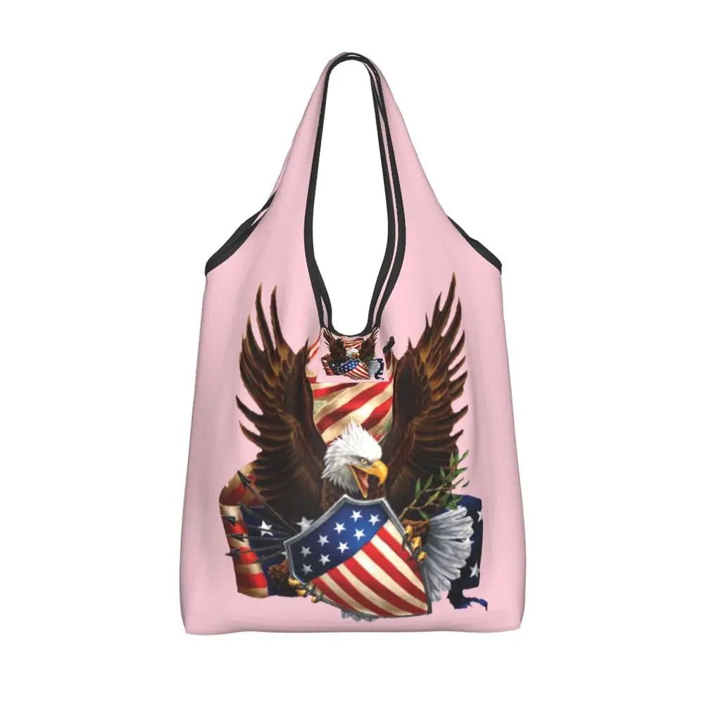 Shopping Bags- Shopping Bag for Every Patriotic Event - American Flag Handbag- - IndioGear Fashion and Gear