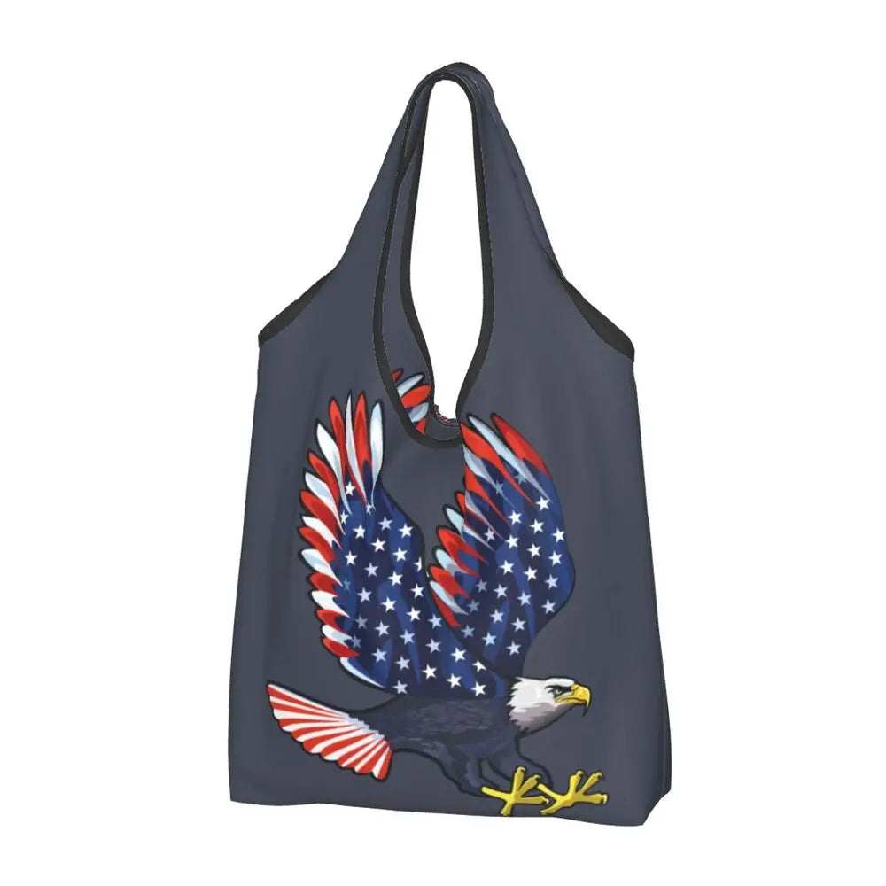 Shopping Bags- Shopping Bag for Every Patriotic Event - American Flag Handbag- - IndioGear Fashion and Gear