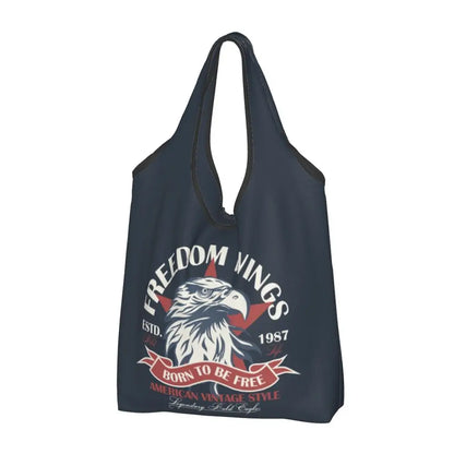 Shopping Bags- Shopping Bag for Every Patriotic Event - American Flag Handbag- - IndioGear Fashion and Gear