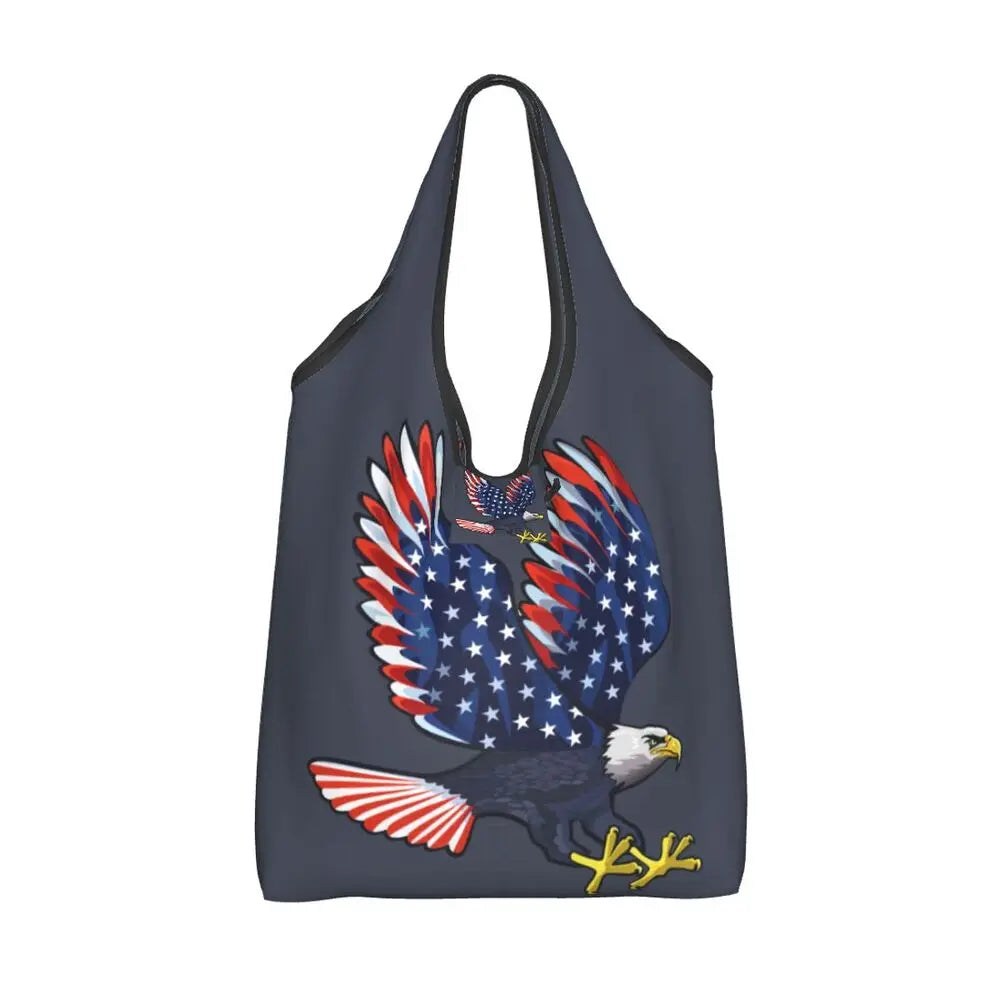 Shopping Bags- Shopping Bag for Every Patriotic Event - American Flag Handbag- - IndioGear Fashion and Gear