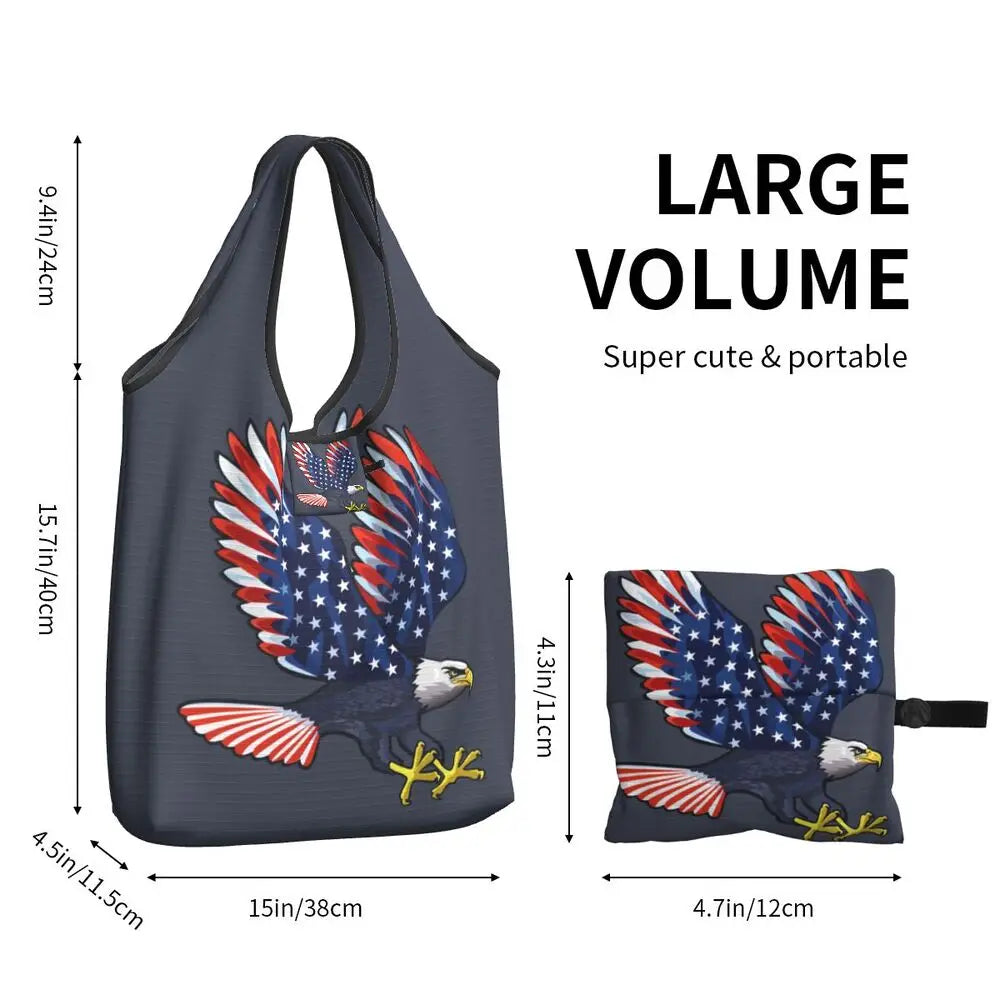 Shopping Bags- Shopping Bag for Every Patriotic Event - American Flag Handbag- - IndioGear Fashion and Gear