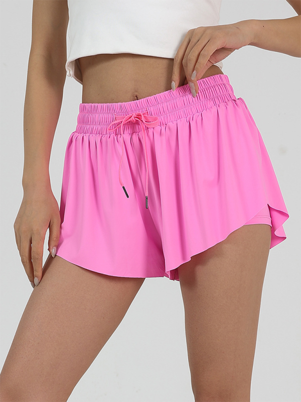 Shorts- Athletic Skirt with Built-In Shorts- Rose- IndioGear.com