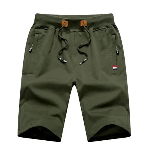 Shorts- Men Premium Cotton Shorts- Green- IndioGear.com