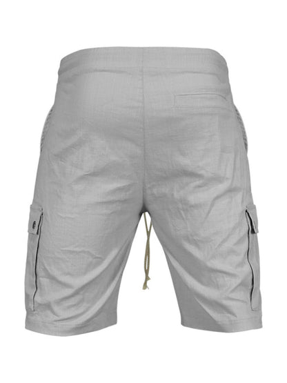 Shorts- Men’s Cotton Cargo Shorts with Multi-Pockets- - IndioGear Fashion and Gear