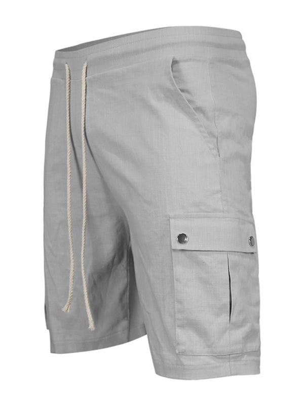 Shorts- Men’s Cotton Cargo Shorts with Multi-Pockets- - IndioGear Fashion and Gear