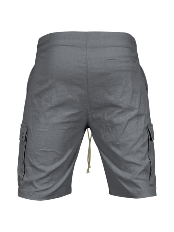 Shorts- Men’s Cotton Cargo Shorts with Multi-Pockets- - IndioGear Fashion and Gear