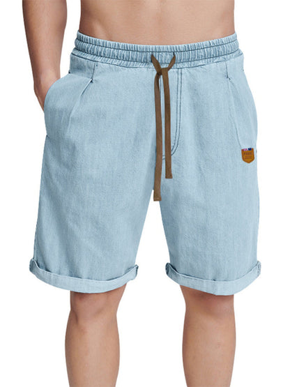 Shorts- Men's Cotton Shorts for Any Adventure- Clear blue- IndioGear Fashion and Gear