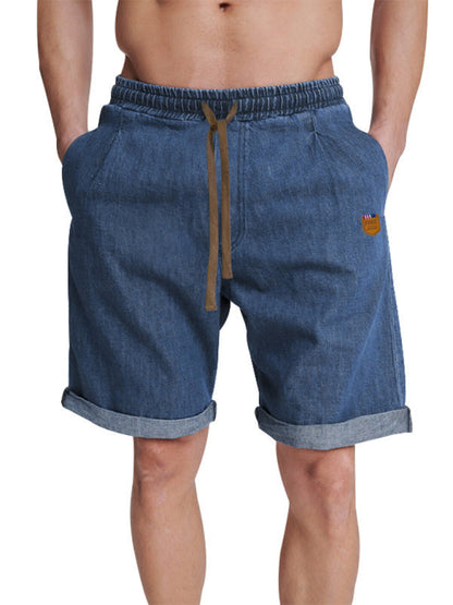 Shorts- Men's Cotton Shorts for Any Adventure- Denim Blue- IndioGear Fashion and Gear