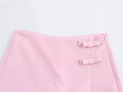 Shorts Skirts- Women Buckle-Accent Mini Skirt- - IndioGear.com